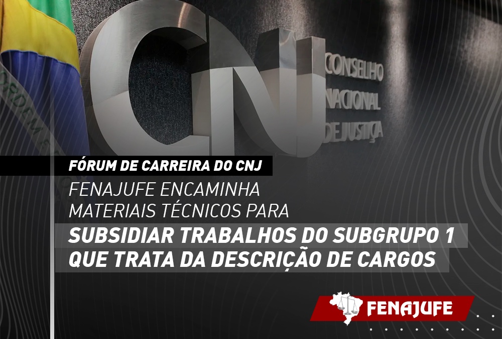 F Rum De Carreira Do Cnj Fenajufe Encaminha Materiais T Cnicos Para