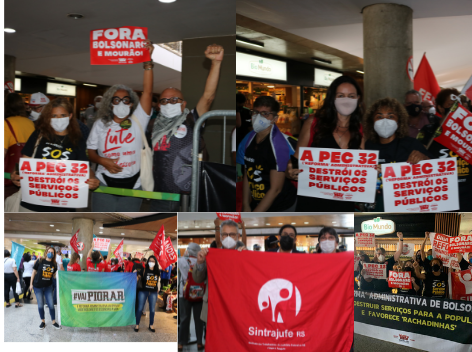 Servidores(as) ocupam aeroporto de Brasília e massificam protestos contra PEC 32