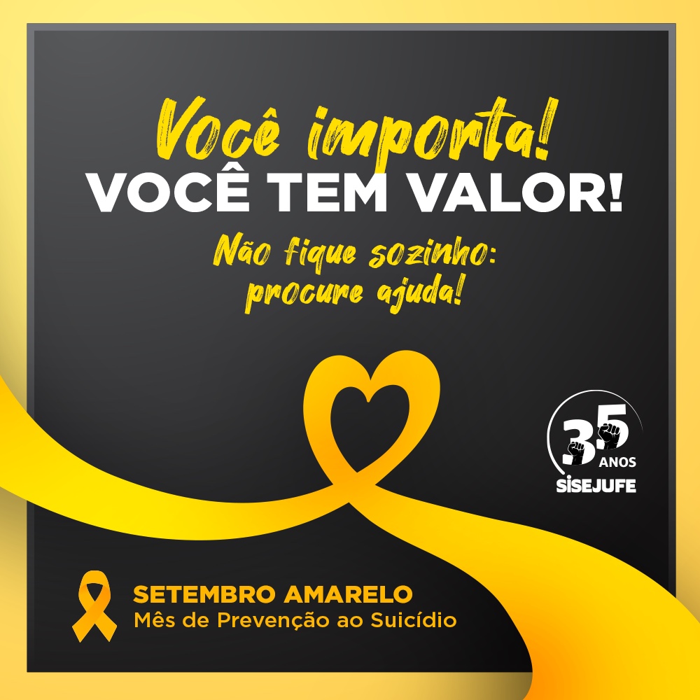 Setembro Amarelo: mês de prevenção ao suicídio