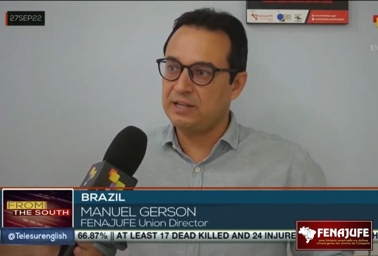 Fenajufe defende sistema eleitoral brasileiro em entrevista à Telesur