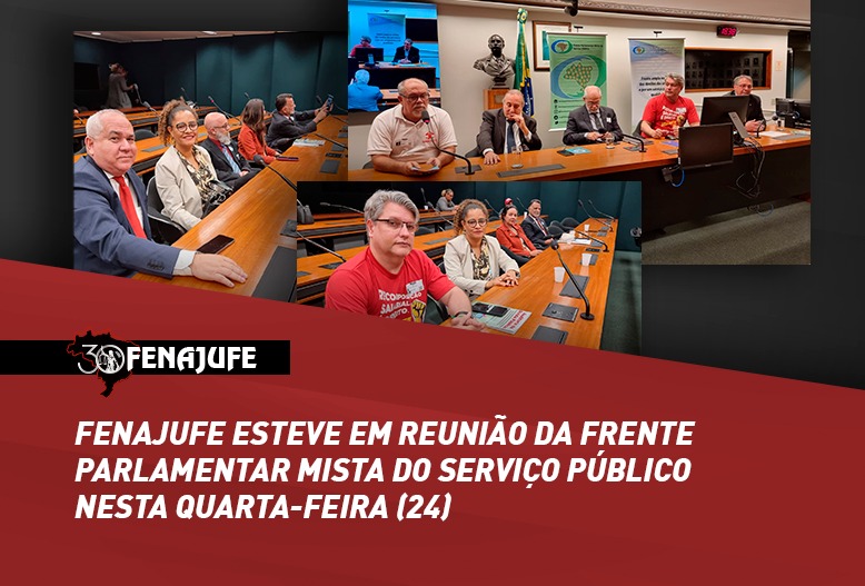 Fenajufe esteve em reunião da Frente Parlamentar Mista do Serviço Público nesta quarta-feira (24)