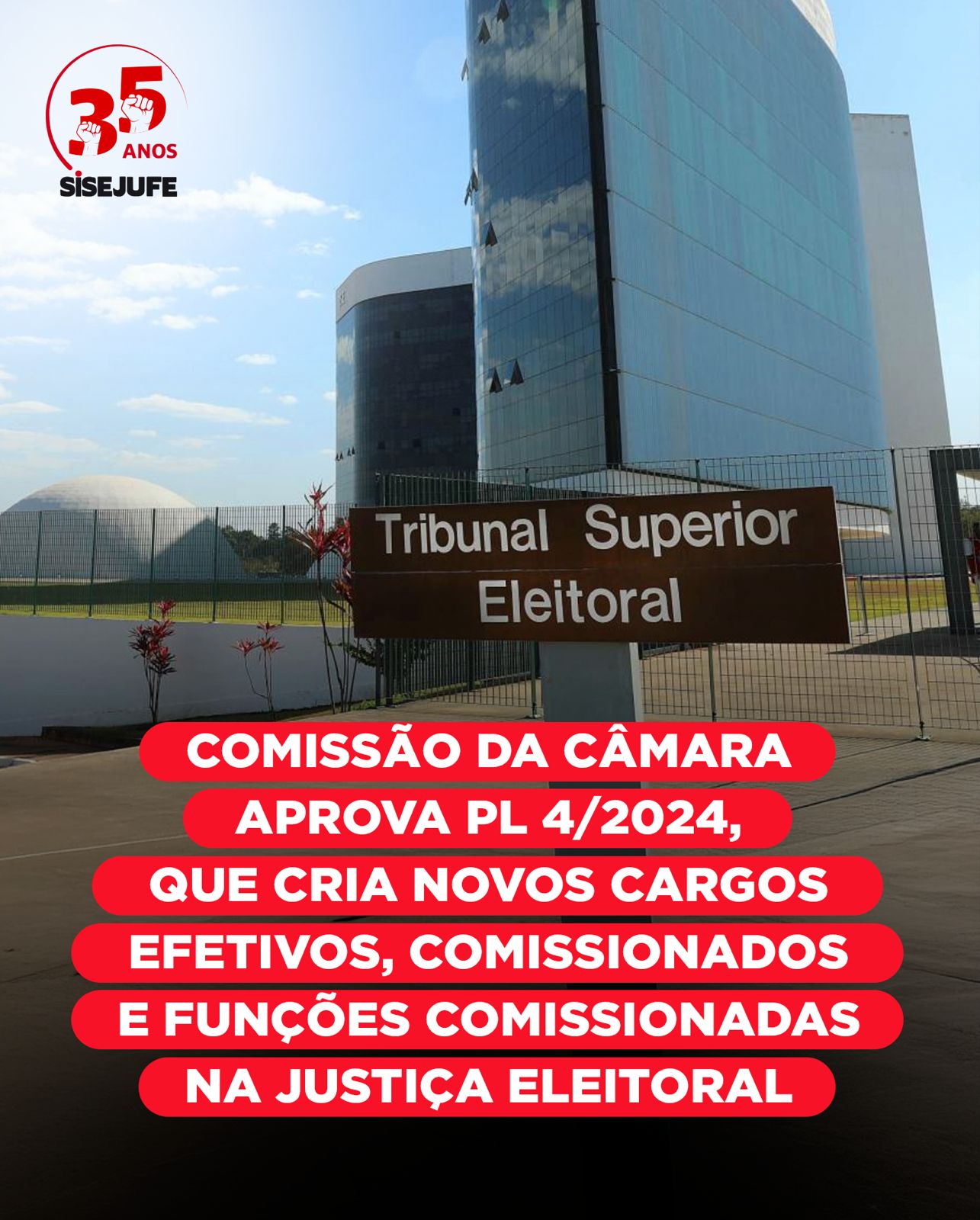Comissão de Administração e Serviço Público aprova PL 4/2024, que cria novos cargos efetivos, comissionados e funções comissionadas na Justiça Eleitoral