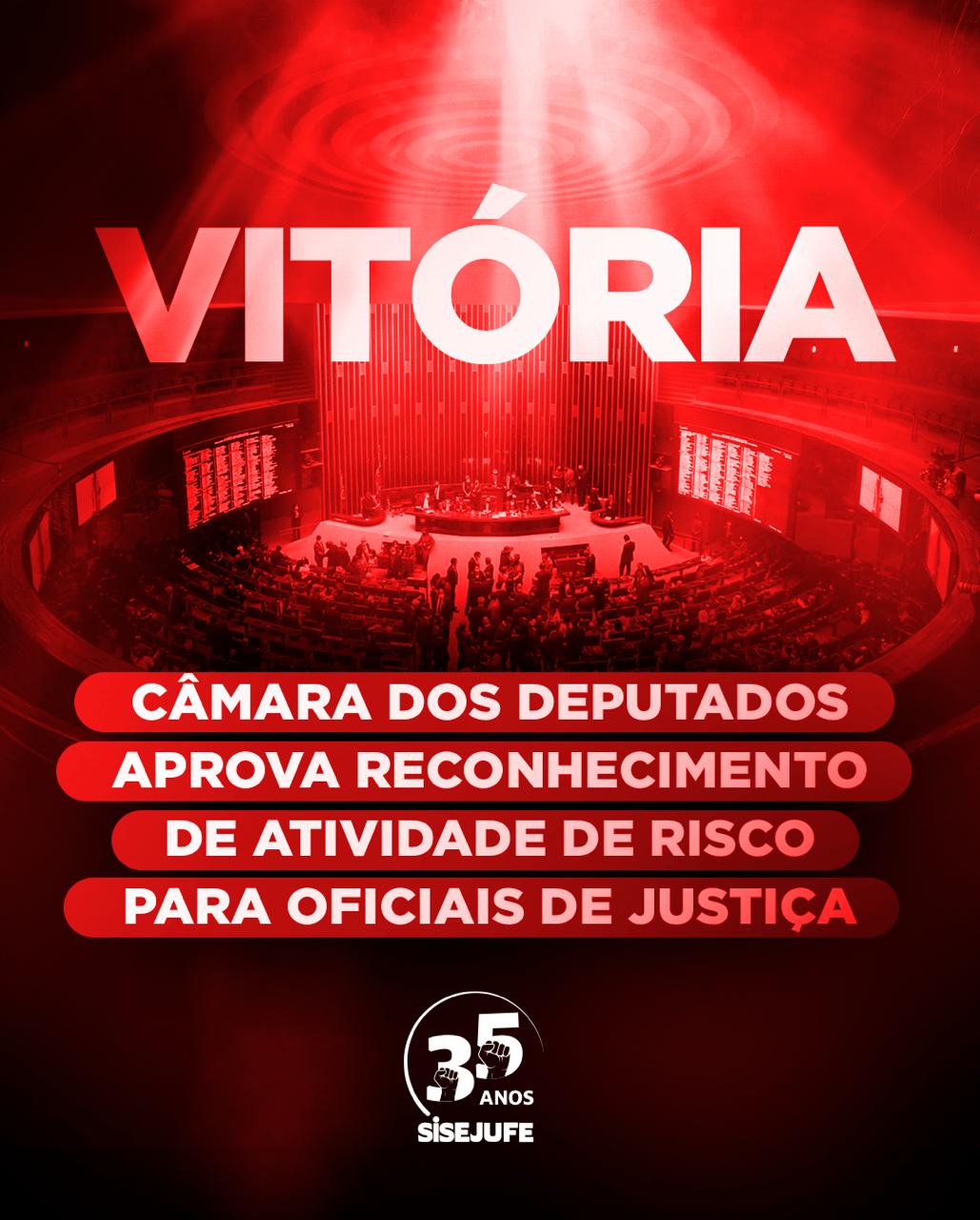 VITÓRIA: Câmara dos Deputados aprova reconhecimento de atividade de risco para oficiais de justiça